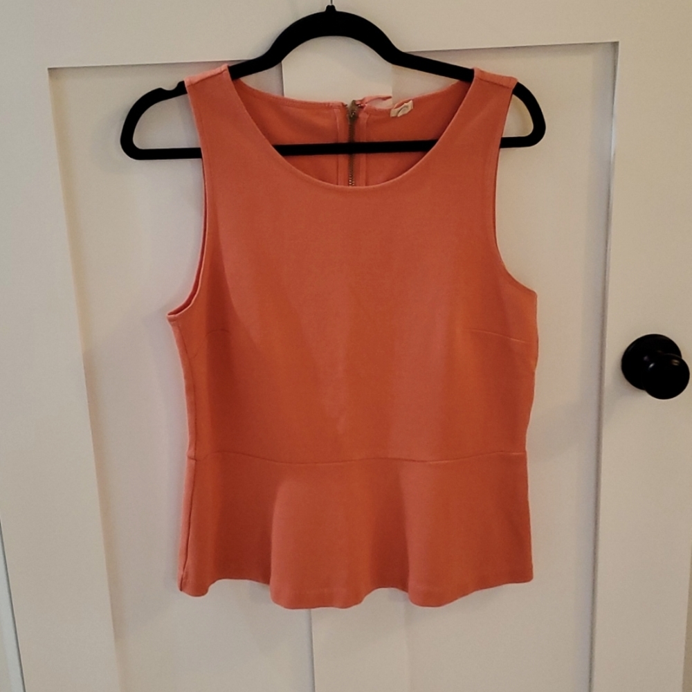 J. Crew Peplum coral top